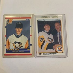 Pair of Jaromir Jagr Rookie Cards